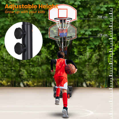 Adjustable Kids Basketball Hoop Stand | Indoor Outdoor With Wheels