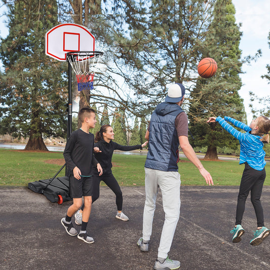 Costway Adjustable Basketball Stand for Indoor Outdoor Use for Kids with Wheels