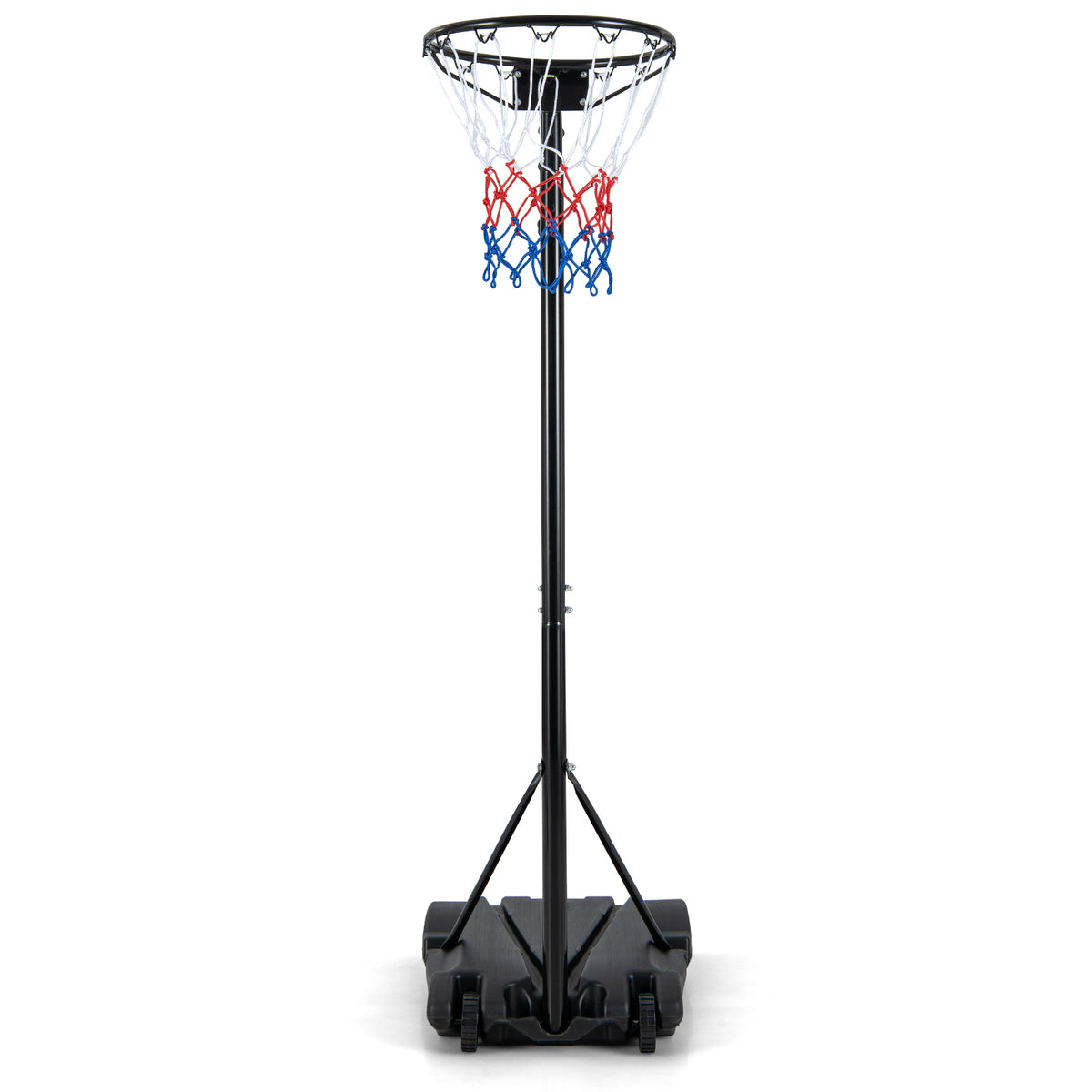 Black Basketball Hoop Stand | Adjustable Height & Fillable Base