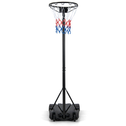Black Basketball Hoop Stand | Adjustable Height & Fillable Base