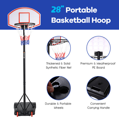 Adjustable Kids Basketball Hoop Stand | Indoor Outdoor With Wheels