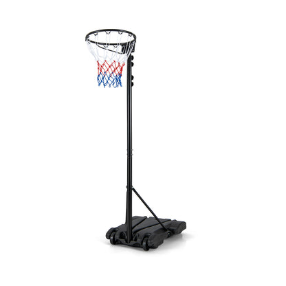 Black Basketball Hoop Stand | Adjustable Height & Fillable Base
