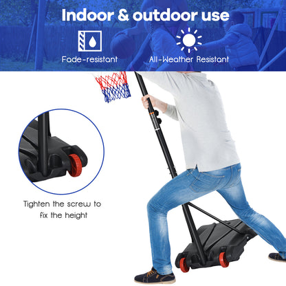 Adjustable Kids Basketball Hoop Stand | Indoor Outdoor With Wheels