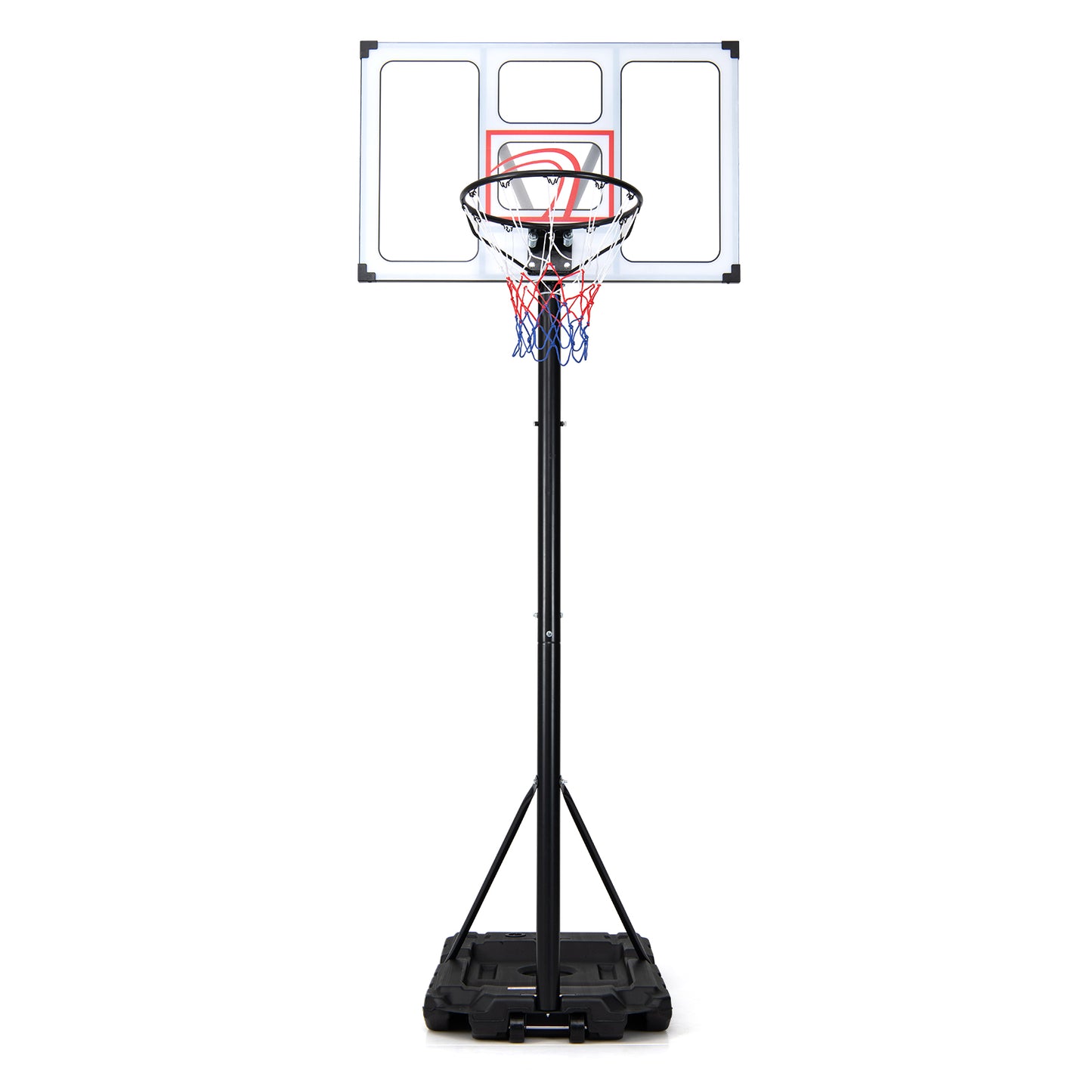 Black Adjustable Basketball Hoop System | 18 Heights & Wheels