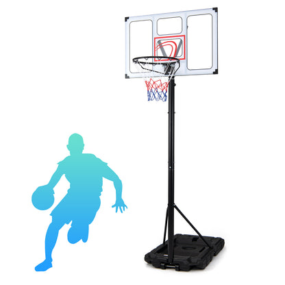 Black Adjustable Basketball Hoop System | 18 Heights & Wheels