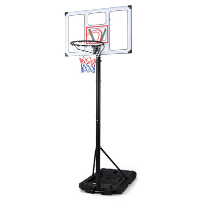 Black Adjustable Basketball Hoop System | 18 Heights & Wheels