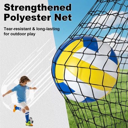 Black Portable Pop-Up Football Goals Set of 2 | 120x92cm