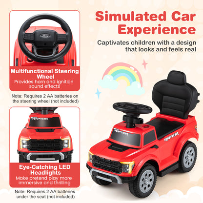 Red Ford 3-In-1 Toddler Push Car | LED Lights & Ignition Sound