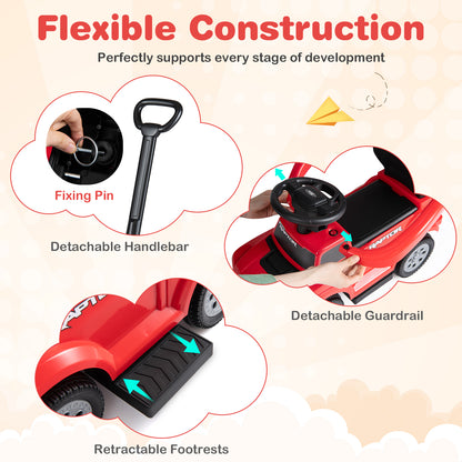 Red Ford 3-In-1 Toddler Push Car | LED Lights & Ignition Sound