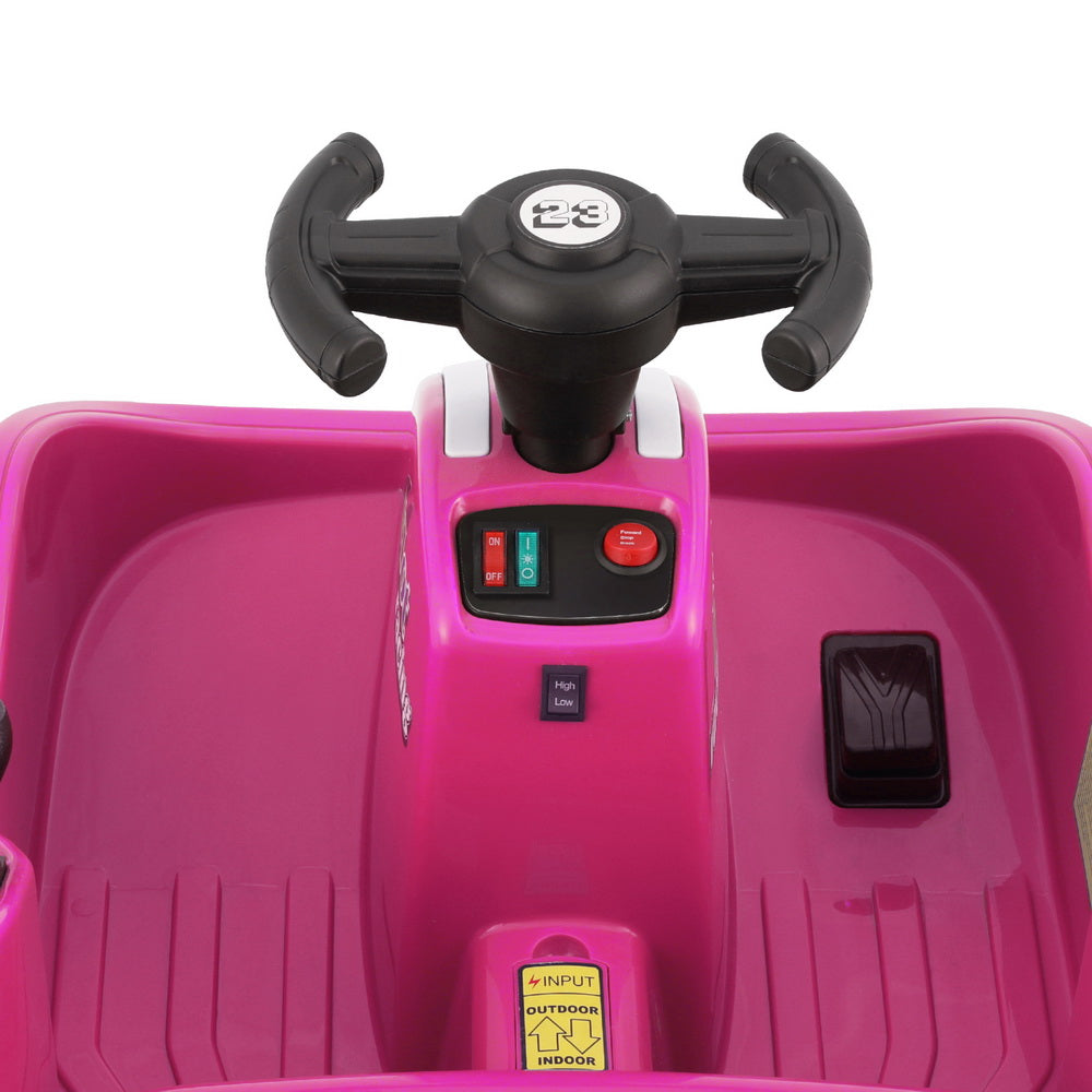 Pink Rigo Electric Bumper Kart 6V with Remote Control - Safe and fun ride for kids.