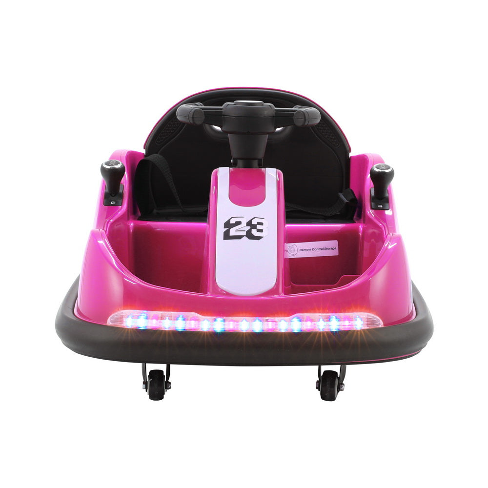 Rigo Kids Electric Bumper Kart 6V - Pink with Remote Control, ideal for indoor play.