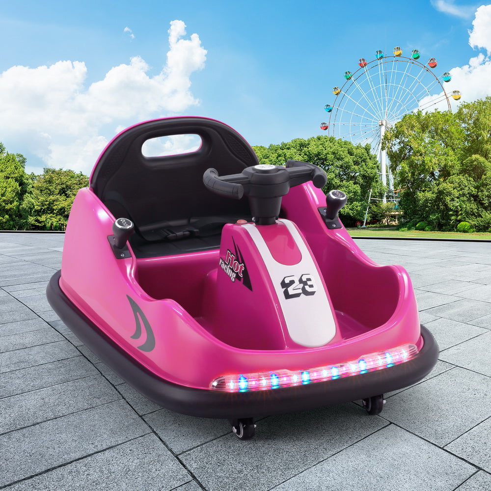 Rigo Kids Electric Bumper Kart 6V with Remote Control in charming Pink color.