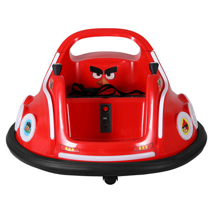 Rigo Kids Electric Bumper Car featuring Angry Birds Red Theme for interactive fun at home.