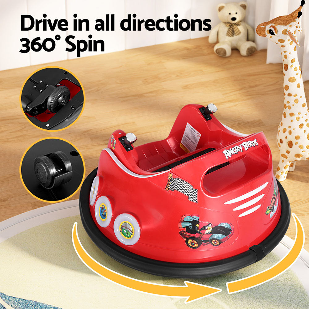 Angry Birds Red Theme electric bumper car for kids fun, safe home entertainment.