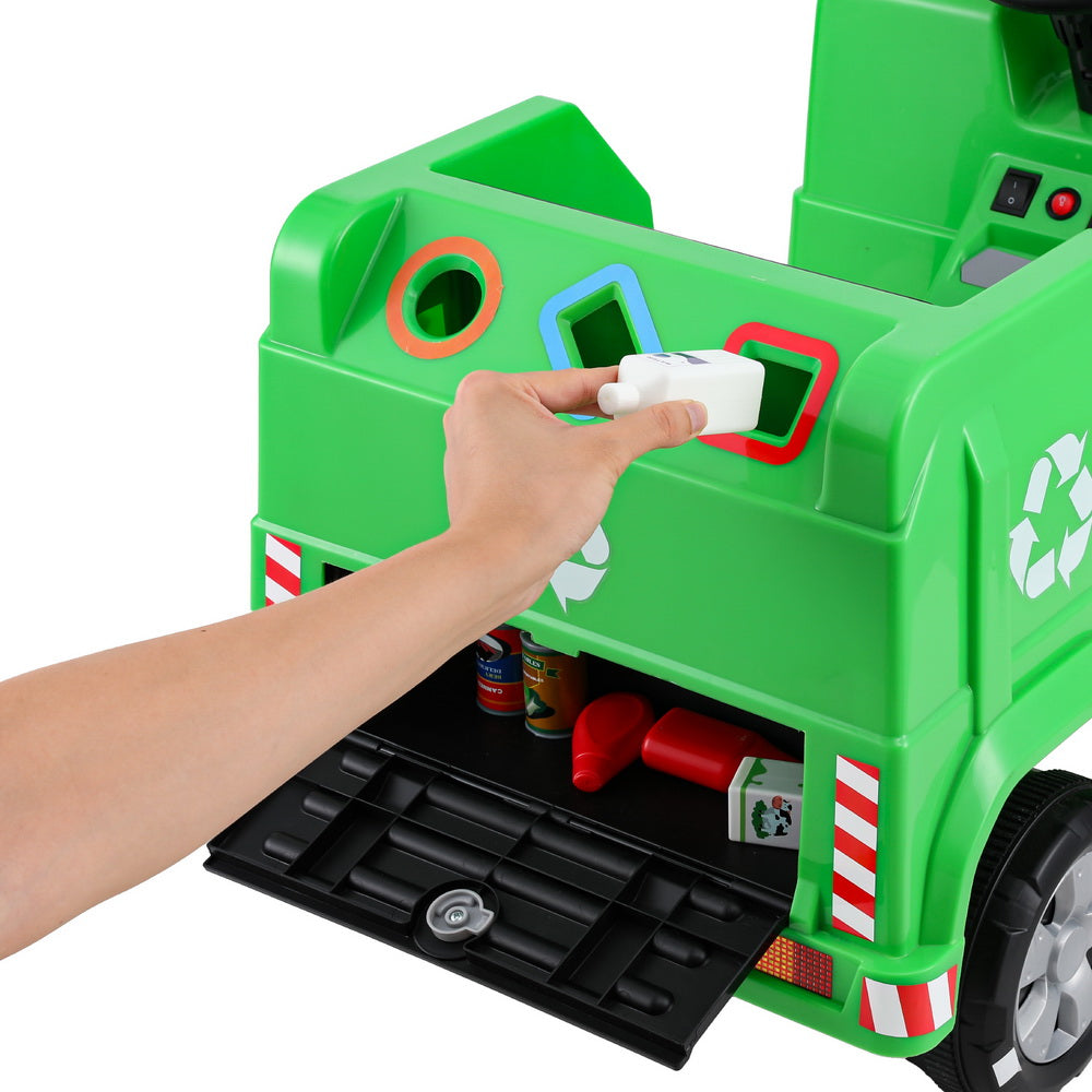 Rigo Kids Electric Ride-On Garbage Truck w/ Remote Control - interactive toy for imaginative play