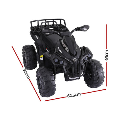 Black 12V Kids Electric ATV Quad Ride-On Car | Fun and safe outdoor toy for children.