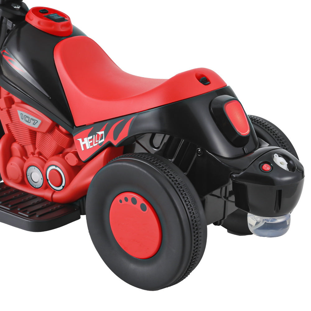 Red Rigo Kids Electric Motorbike Ride-On with Bubble Maker, ideal for outdoor fun play.