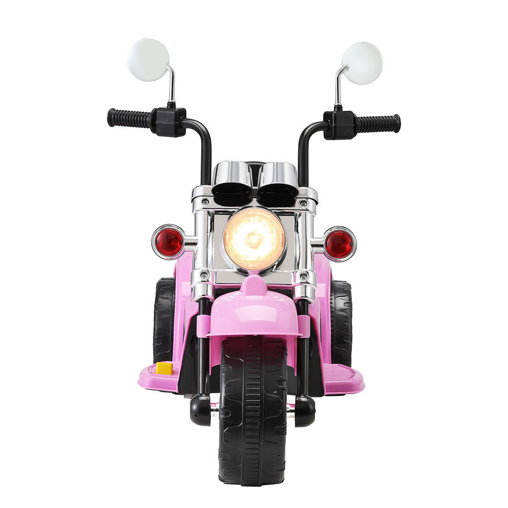 Rigo Kids Pink Electric Ride-On Motorcycle Toy - 6V Battery, perfect for home fun.