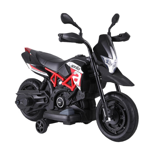 Aprilia Dorsoduro 900 Kids Electric Ride On Motorbike, perfect for thrilling indoor adventures.