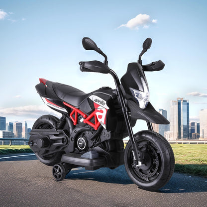 Aprilia Dorsoduro 900 Kids Electric Ride On Motorbike for fun-filled indoor play.