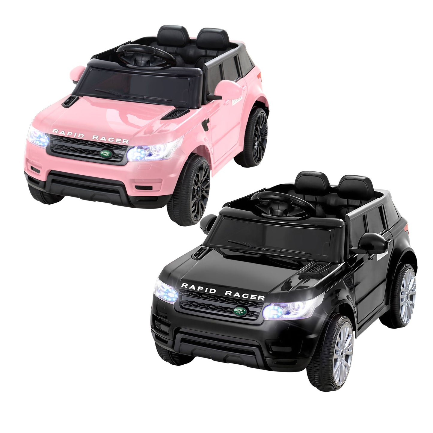 Rigo Kids Electric Ride On Car Black Pink Ride-On Toy with Remote Control