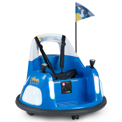 12V Navy Bumper Car | Dual Joysticks Remote Control Flashing Lights