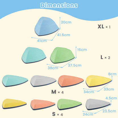 Balance Stones Set Non Slip Stepping Stones Multicolor | 6-11pcs