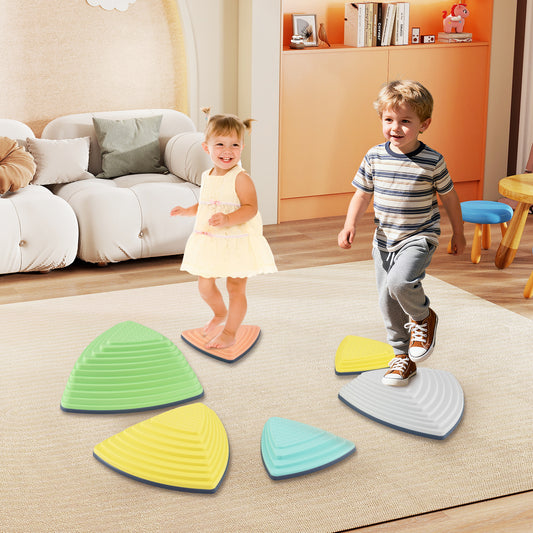 Multicolour Balance Stones Set With Storage Bag | Motor Skills