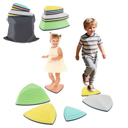 Multicolour Balance Stones Set With Storage Bag | Motor Skills