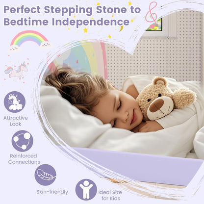 Low Floor Twin Bed Frame Purple Rainbow Unicorn Stars | 3+ Kids
