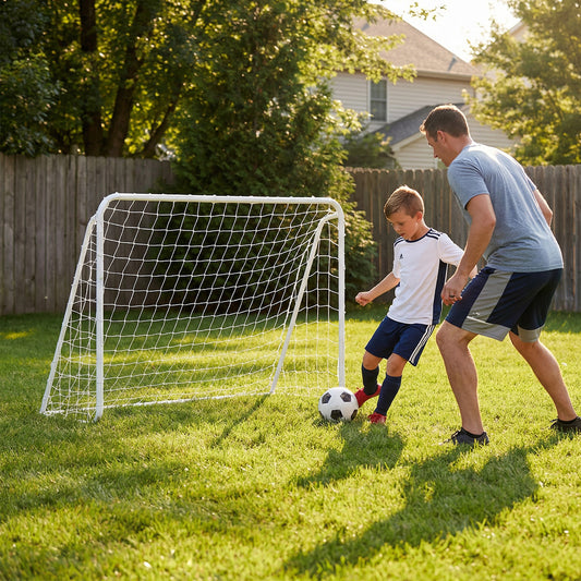 Soccer Goal Set 2 In 1 Black Football Net | Removable Target