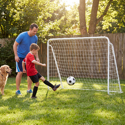 Black Soccer Goal Set 2 in 1 | Removable Target Net 215cm