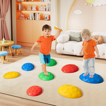 Stepping Stones For Kids Set Of 8 Turtle Themed Balance Stones Colourful