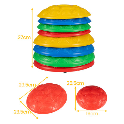 Stepping Stones For Kids Set Of 8 Turtle Themed Balance Stones Colourful