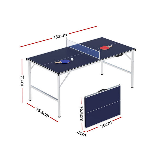 Everfit Foldable Ping Pong Table for indoor/outdoor family fun; perfect for kids playtime.