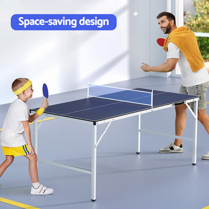 Everfit Ping Pong Table | Foldable, Indoor/Outdoor for Family Fun - Perfect for Kids Home Entertainment