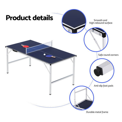 Everfit foldable indoor/outdoor ping pong table for family fun, perfect for childrens home play.