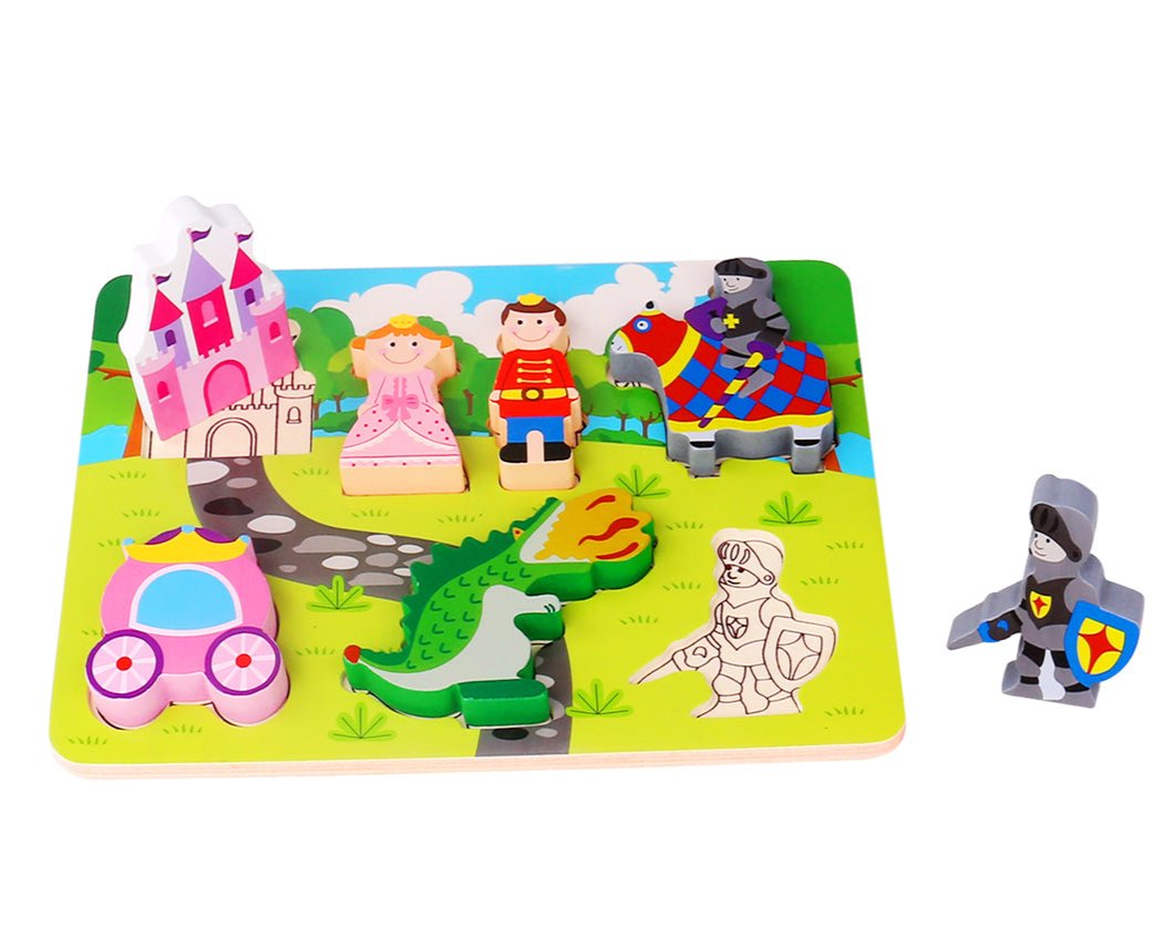 Wooden Chunky Puzzle Princess | Colorful educational toy for young childrens imaginative play at home.