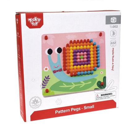 Tooky Toy pattern peg board game small