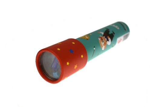 Tooky Toy Pinocchio Kaleidoscope featuring colorful patterns, ideal for sparking creativity in kids.