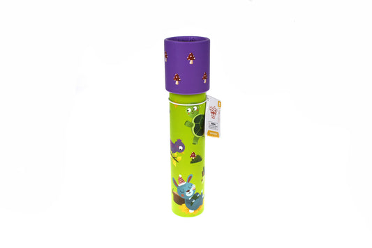 Colorful kaleidoscope toy with turtle and rabbit race game for imaginative kids.