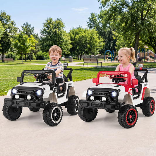 Red 12V Kids Ride On Truck | Remote Control & LED Lights