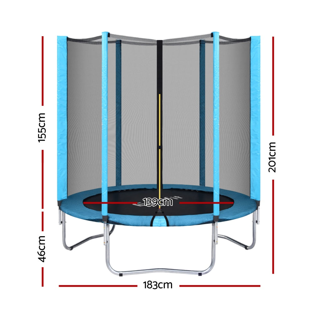 Everfit Trampoline 6FT Blue