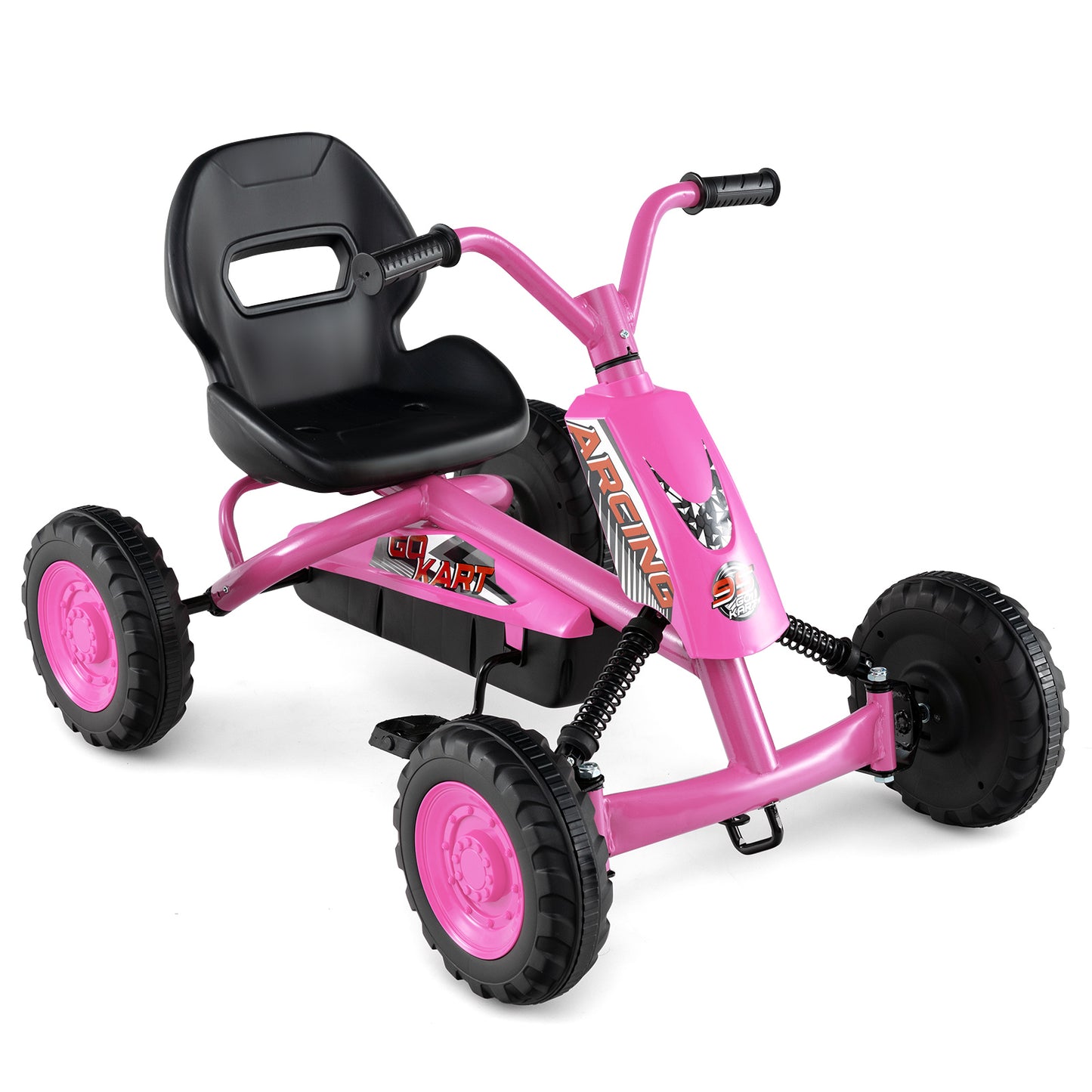 Pink 4 Wheel Pedal Go Kart | Adjustable Seat | Toddler Ride On