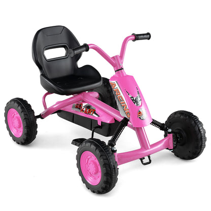 Pink 4 Wheel Pedal Go Kart | Adjustable Seat | Toddler Ride On
