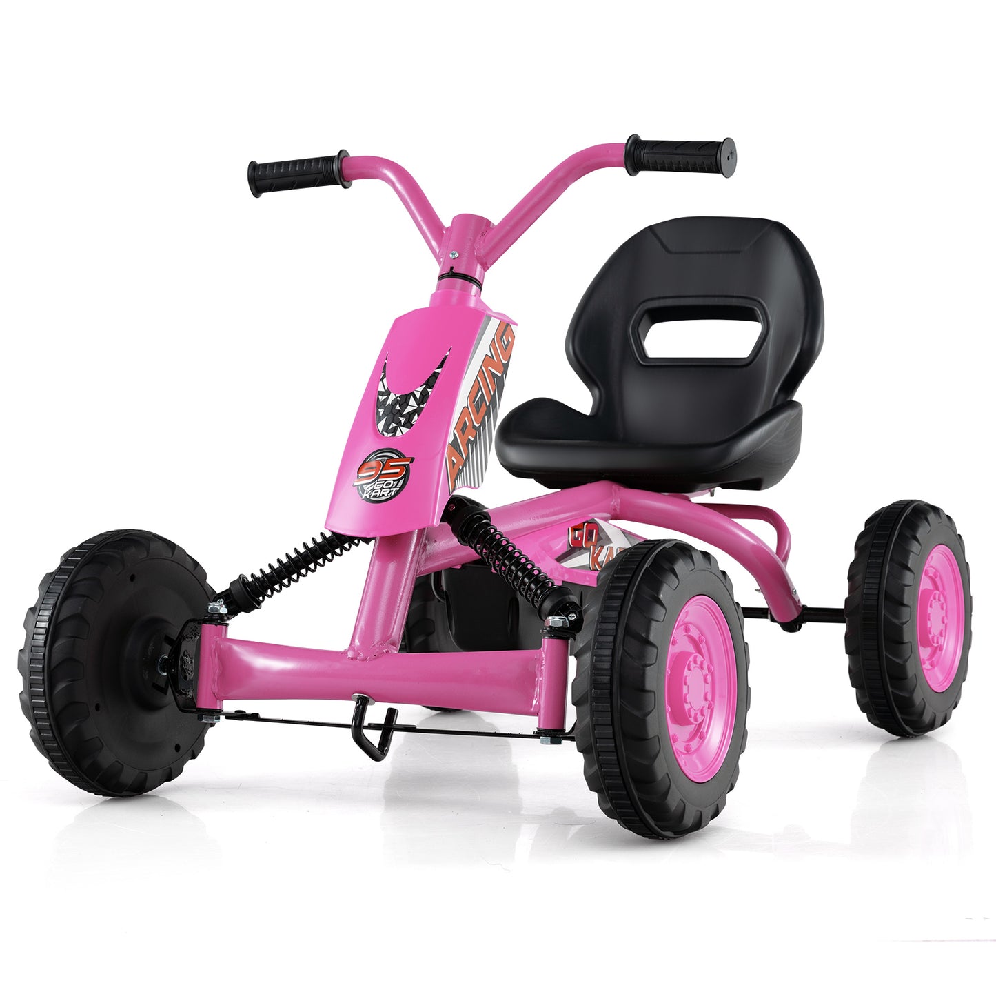 Pink 4 Wheel Pedal Go Kart | Adjustable Seat | Toddler Ride On