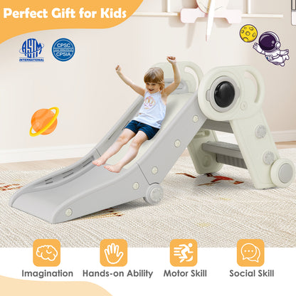 Foldable Astronaut Toddler Slide Grey | Indoor Climber Age 3+