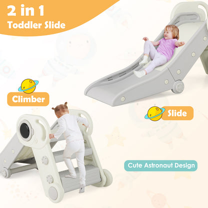 Foldable Astronaut Toddler Slide Grey | Indoor Climber Age 3+