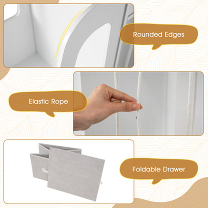 White Kids Bookshelf | Car-Shaped Toy Storage Organizer