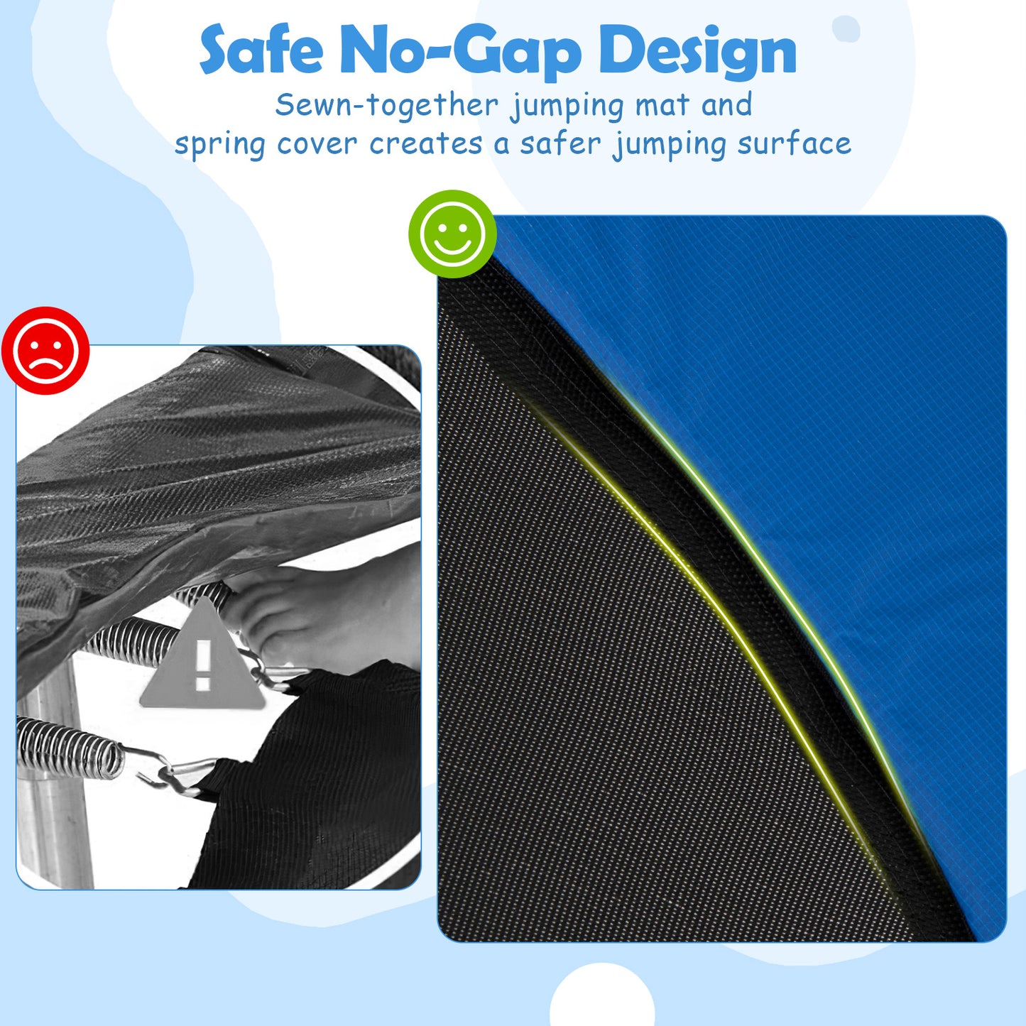 55 Inch Navy Kids Trampoline | 6 In 1 Indoor Outdoor Fun